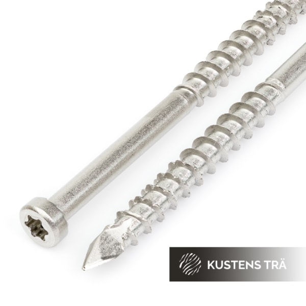 DrillFix trallskruv rostfri syrafast A4 Kustens Trä