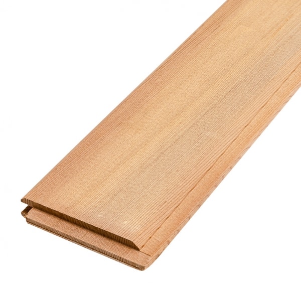 Cederpanel dubbelfas fals 17,5x89 mm slät sida, Kustens Trä