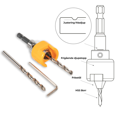 Borrförsänkare 5 mm Kustens Trä